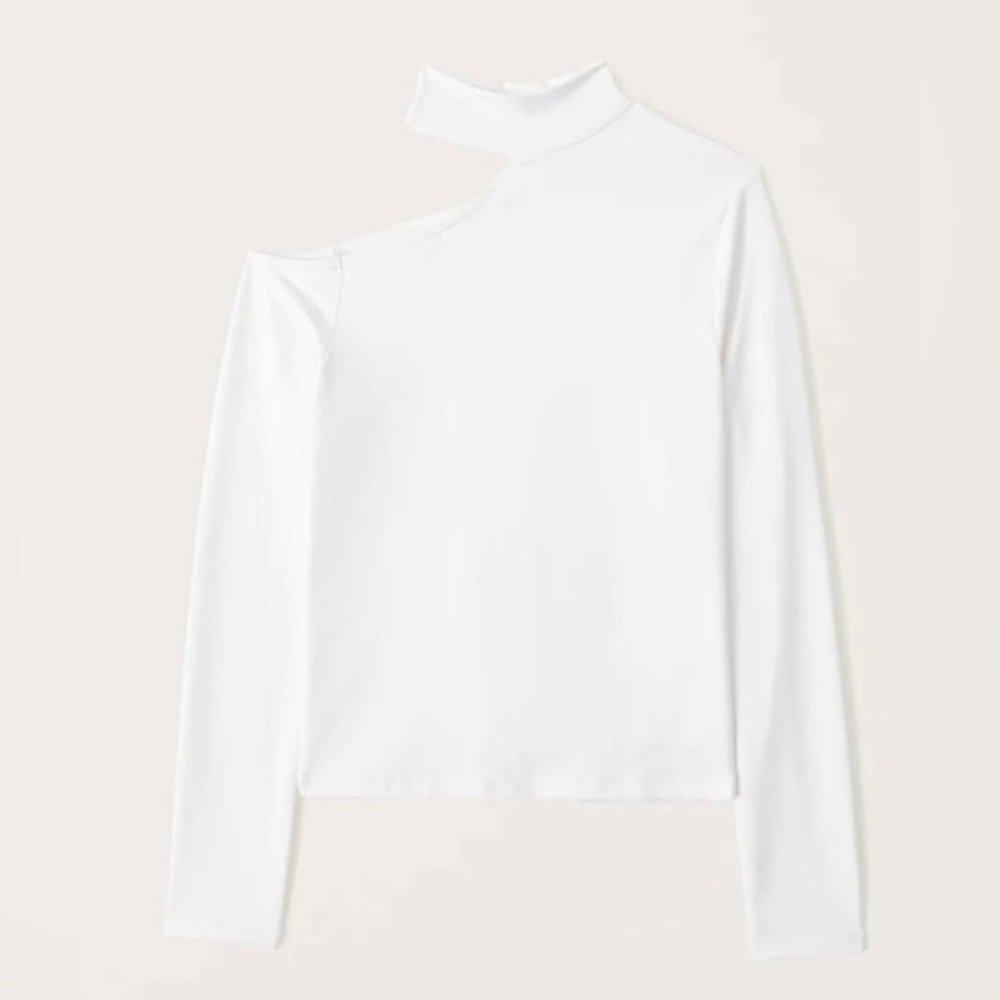 A&F Long-Sleeve Seamless Fabric Asymmetrical Cutout Top